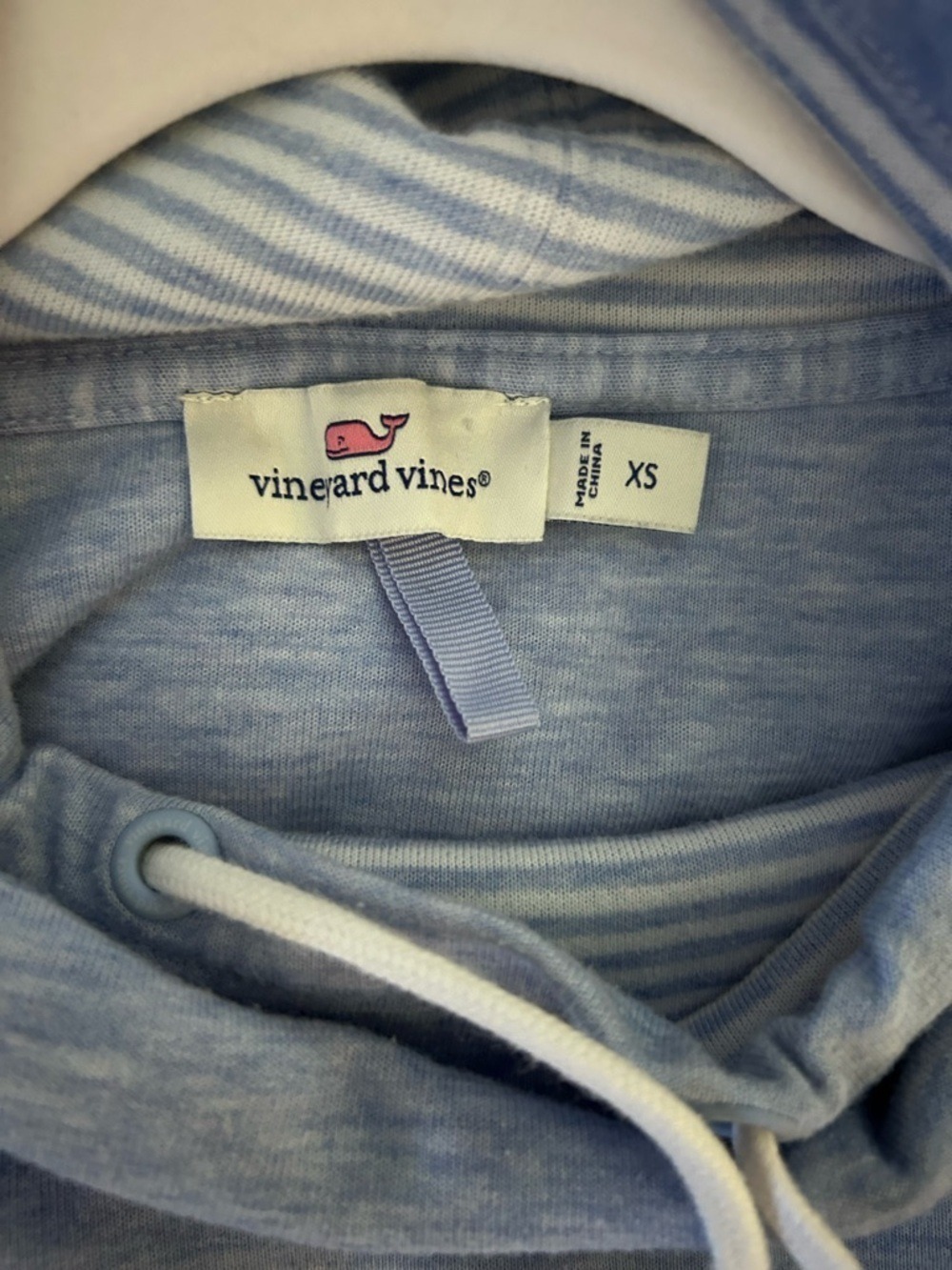 Vineyard Vines Heathered Sky Blue Cowl-Neck Pullover size XS - Picture 5 of 7